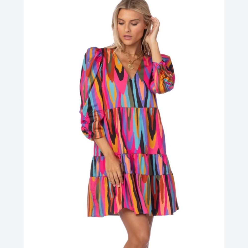 CROSBY BY MOLLIE BURCH bissy dress in funky town. Sz. Medium